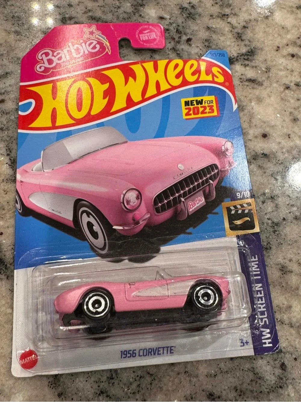 Hot Wheels 1956 Corvette Die-Cast Toy Car - Barbie Pink